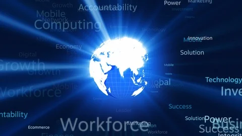 Business background globe animation Stock Footage 99076029