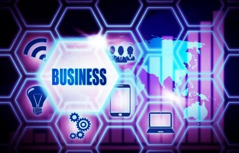 Business ,background model concept  Internet ,Innovation Computer Data Stock Illustration