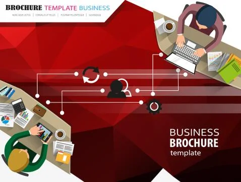 Business  background with office workers Stock Illustration