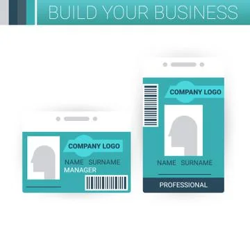 Business badge template design Stock Illustration