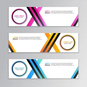 Business Banner Template, Layout Background Design, Corporate Geometric web h Stock Illustration