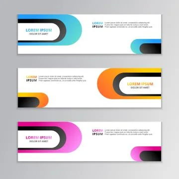 Business Banner Template, Layout Background Design, Corporate Geometric web h Stock Illustration