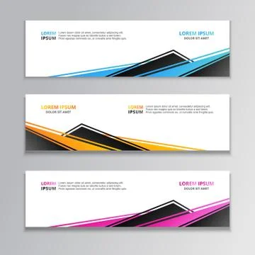 Business Banner Template, Layout Background Design, Corporate Geometric web h Stock Illustration