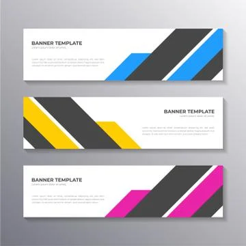 Business Banner Template, Layout Background Design, Corporate Geometric web h Stock-Illustration