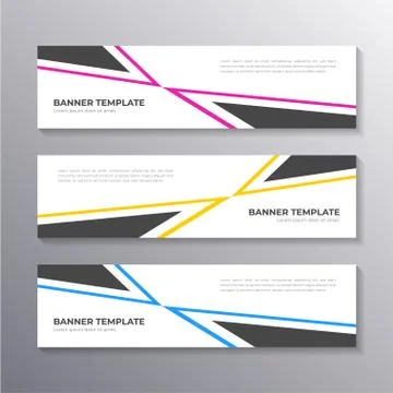 Business Banner Template, Layout Background Design, Corporate Geometric web h Stock Illustration