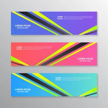 Business Banner Template, Web Header, Footer, Background Modern Design, in gr Stock Illustration