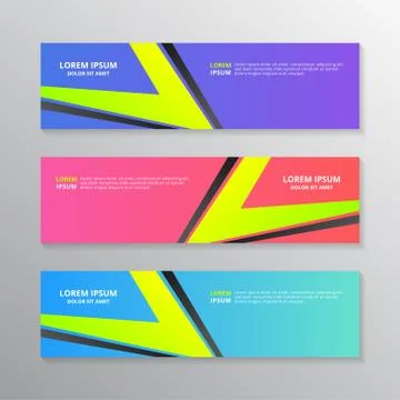 Business Banner Template, Web Header, Footer, Background Modern Design, in gr Stock Illustration