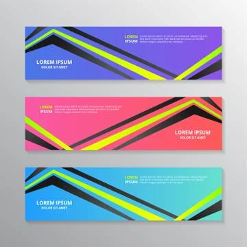 Business Banner Template, Web Header, Footer, Background Modern Design, in gr Stock Illustration