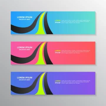 Business Banner Template, Web Header, Footer, Background Modern Design, in gr Stock Illustration