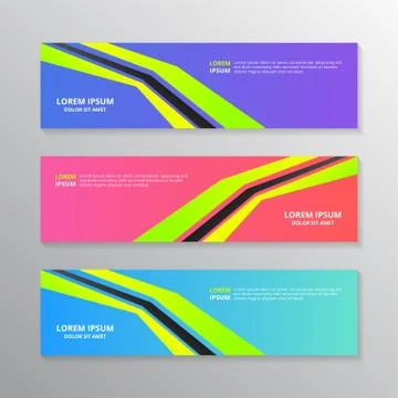 Business Banner Template, Web Header, Footer, Background Modern Design, in gr Stock-Illustration