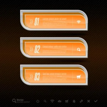 Business banners. Vector design elements for infographics. Illustrazione stock