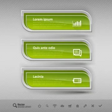 Business banners. Vector design elements for infographics. Illustrazione stock