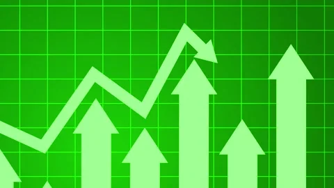 Business Bar Graph Animation Showing Clean Data Visualization, Arrows and L.. Video stock 310204853
