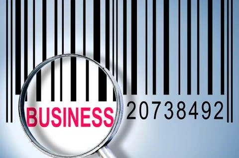 Business on barcode Stock Photos