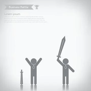 Business battle concept, vector eps10 Stock Illustration