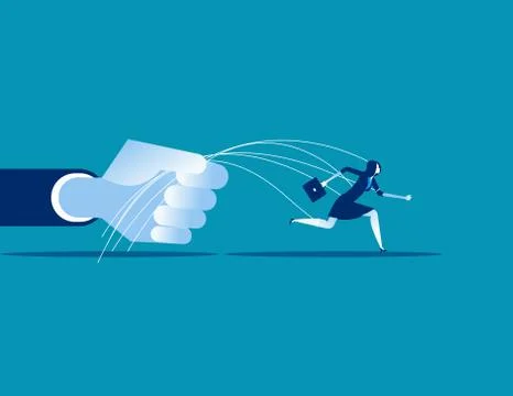 Business being pulled by strings. Concept business vector illustration. Stock Illustration