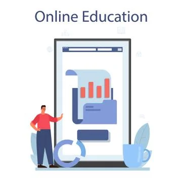 Business big data analysis online service or platform. Chart and graph Stock Illustration