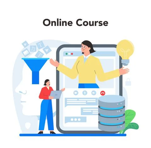 Business big data analytics online service or platform. Chart and graph Stock Illustration