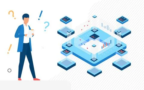 Business big data analytics system storage sources イラスト素材