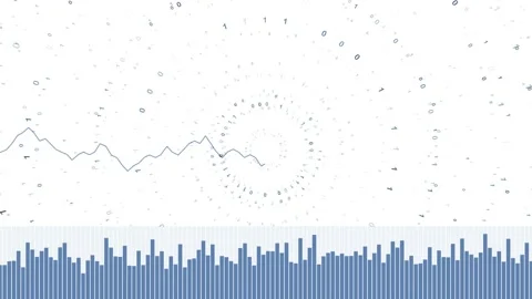 Business binary data loop infographics isolated on white Stock Footage 229697479
