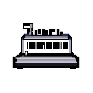 Business binding machine game pixel art vector illustration イラスト素材