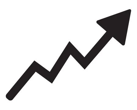 Business black up arrow vector design Illustrazione stock