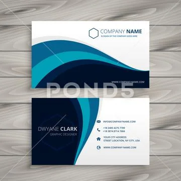 Business With Blue Wave Style Template