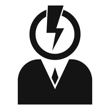 Business brainstorming icon simple vector. Mind head business Stock Illustration