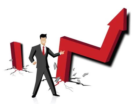 Business breakthrough Stock Illustration