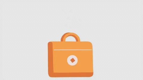 Business Briefcase. Briefcase Animation with Documents. Cartoon. Stock Footage 320660632