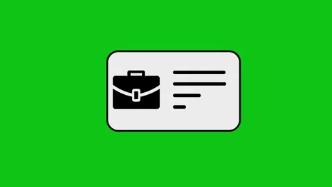 Business briefcase icon animation with checklist marker on a green screen b.. Stock Footage 346497275