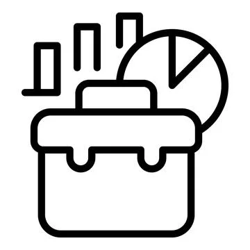 Business briefcase icon outline vector. Work suitcase Stock Illustration
