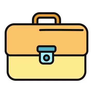 Business briefcase icon representing work and travel Stock Illustration