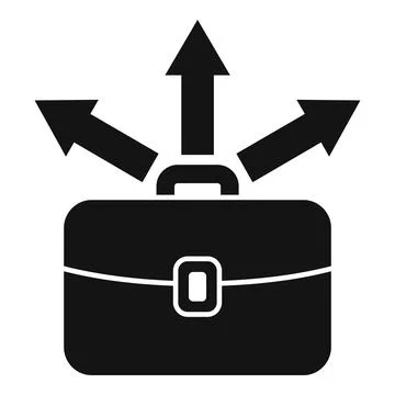 Business briefcase icon simple vector. Choose team Stock Illustration
