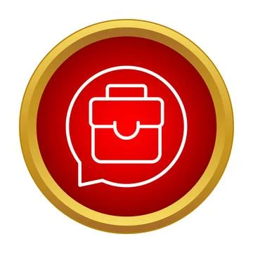 Business briefcase icon in speech bubble design Stock Illustration