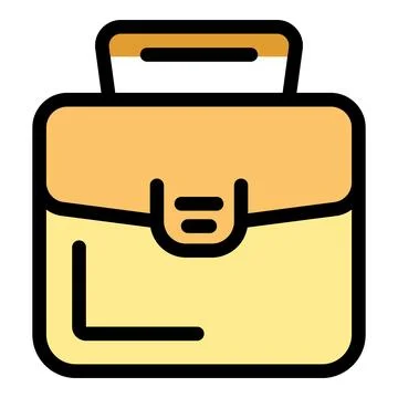 Business briefcase icon vector flat 스톡 일러스트