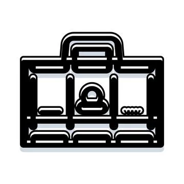 Business briefcase icon for work and professional travel Stock Illustration