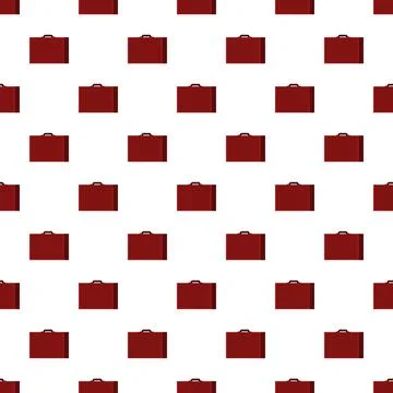 Business briefcase red pattern seamless background design Stock Illustration