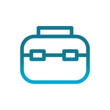 Business briefcase user interface blue gradient Stock Illustration