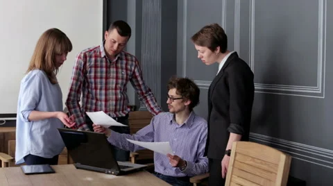 Business Briefing in the Office Stock Footage 65730103