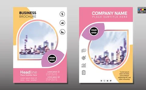 Business brochure flyer design a4 template. Vector illustration. Print-ready. Stock Illustration