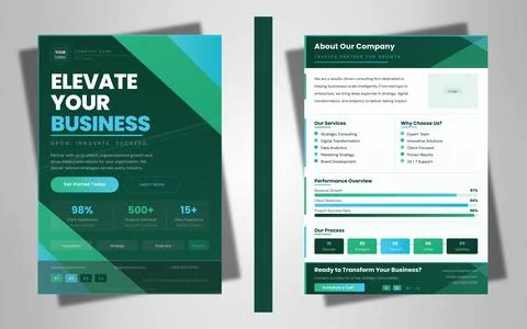 Business Brochure Geometric Set Vector Modern Shapes 스톡 일러스트