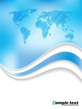 Business brochure with hexagon pattern Stock Illustration