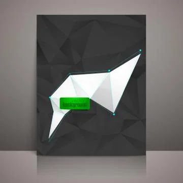 Business brochure template with triangles Stock Illustration
