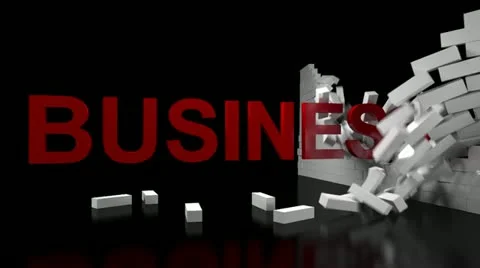 Business Broken Wall 스톡 동영상 12528856