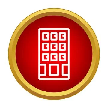 Business building icon representing corporate real estate Ilustración de archivo