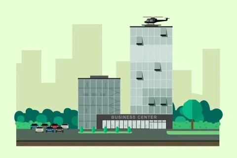 Business building Stock Illustration