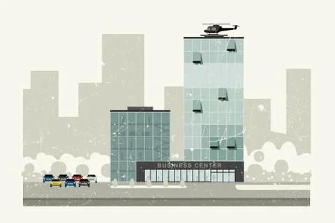 Business building Stock Illustration