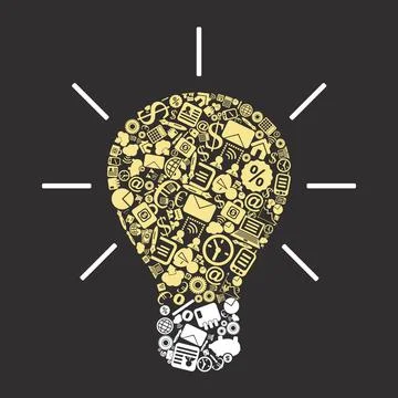 Business a bulb 스톡 사진
