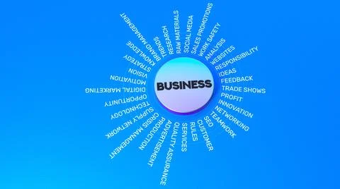 Business button and blue background Stock Illustration